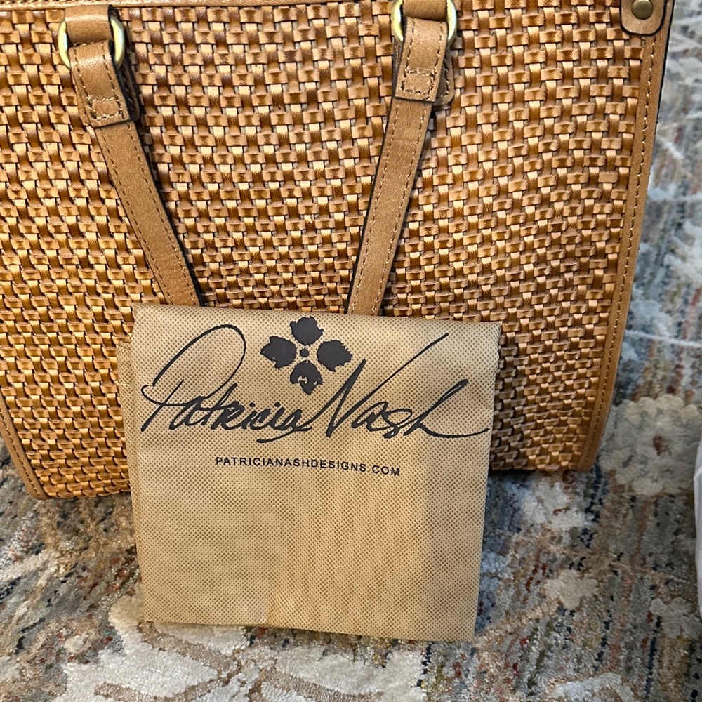 Patricia Nash Tan Woven Tote Bag - Picture 12 of 16